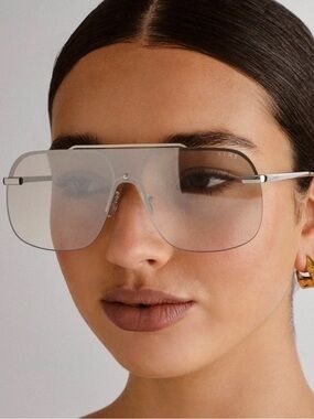 Aire Venatici Silver 137mm Aviator Sunglasses